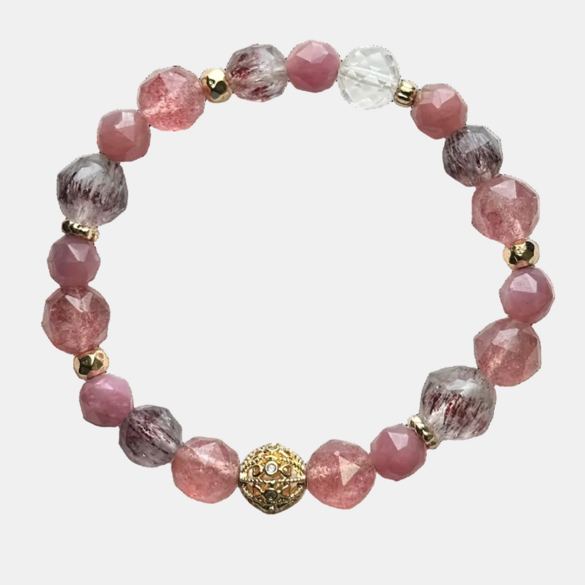 Super Seven x Strawberry Quartz x Ruby Design Bracelet 超級七x草莓晶x紅寶石 設計手串