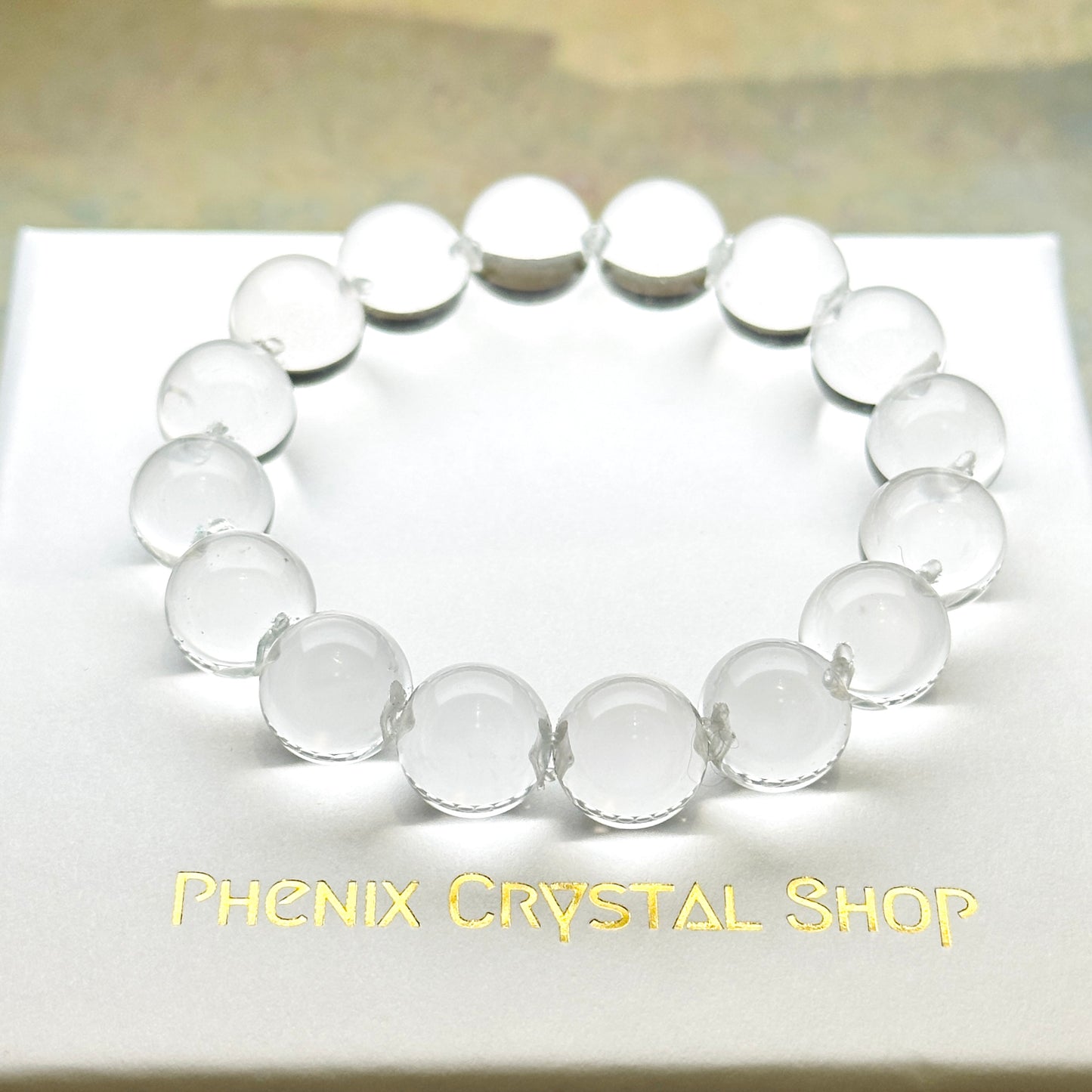 Clear Quartz Bubble Bracelet 白晶泡泡珠水串 10mm