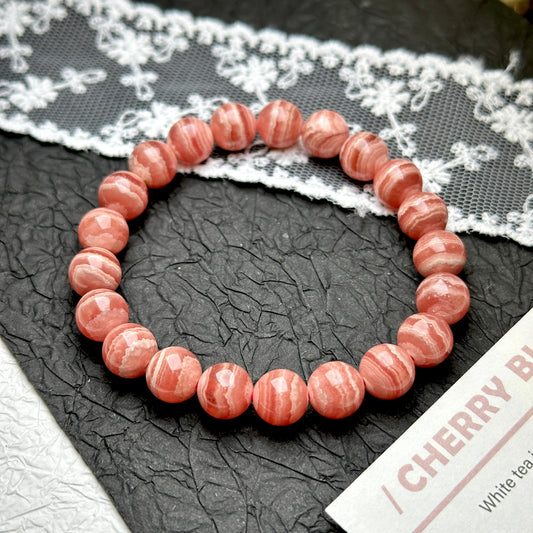 Rhodochrosite Bracelet 蕾絲紅紋石手串 9.4mm