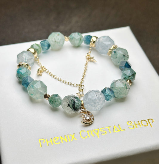 Phoenix Quartz x Blue Mica x Kyanite Bracelet 鳳凰水晶 藍雲母 藍晶石 手串