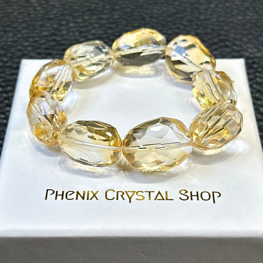 Citrine Faceted Bracelet 黃晶切割款手串