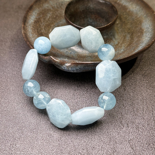 Aquamarine Faceted Design 海藍寶設計款