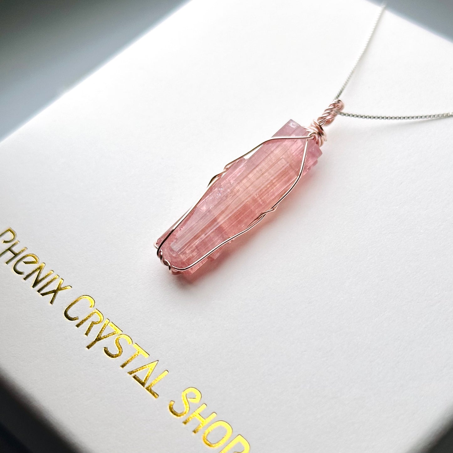 Pink Tourmaline Pendant 粉紅碧璽原石吊墜