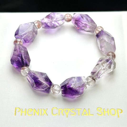 Purple Super Seven Faceted Bracelet 紫超七切割款手串