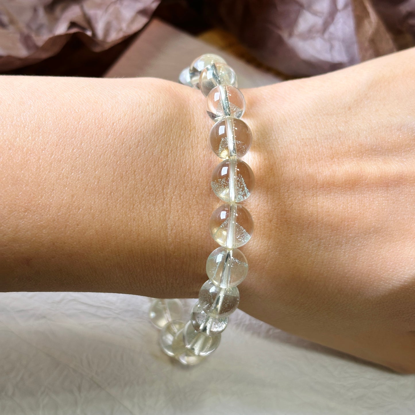 Emerald Green Phantom Quartz
Bracelet 翠幽靈手串