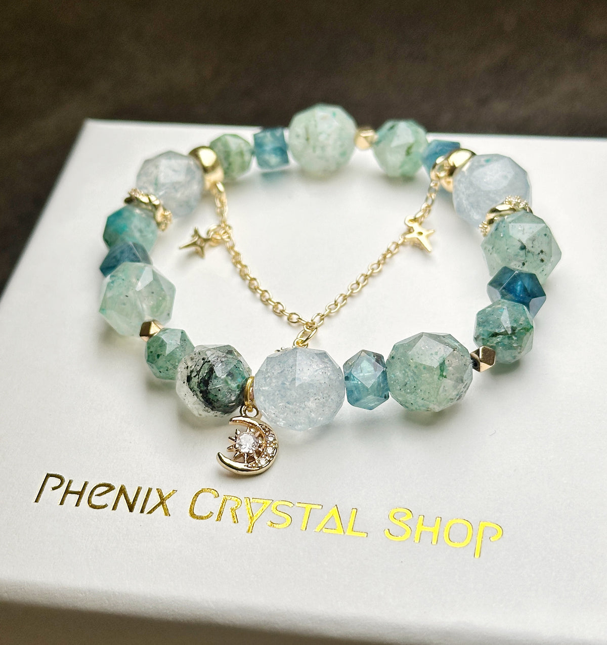 Phoenix Quartz x Blue Mica x Kyanite Bracelet 鳳凰水晶 藍雲母 藍晶石 手串