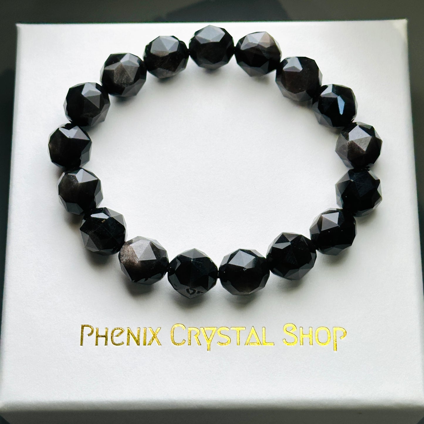 Obsidian (Silver) Bracelet 黑曜石（銀曜石）手串