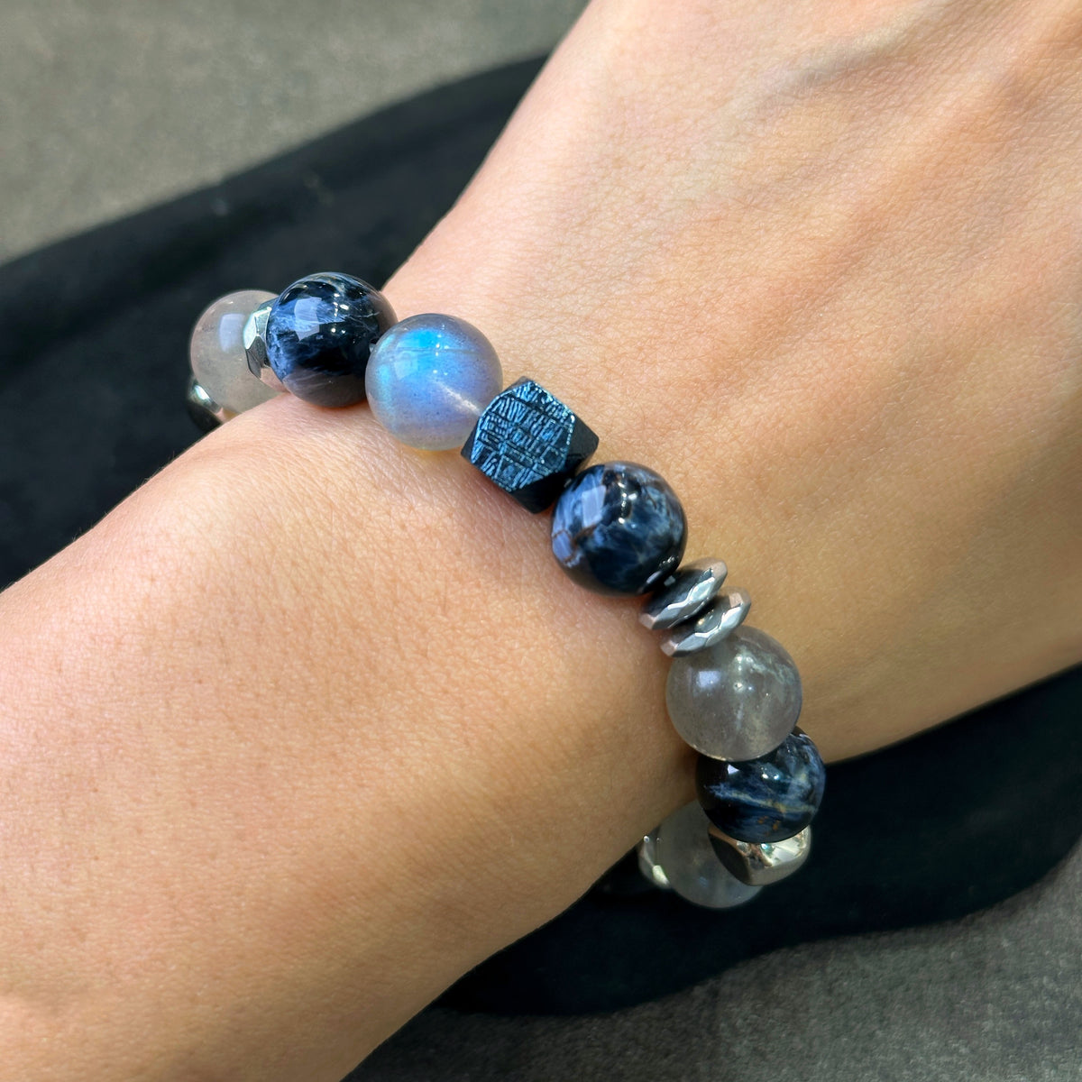 Pietersite x Labradorite x Meteorite 彼得石x拉長石x天鐵 手串