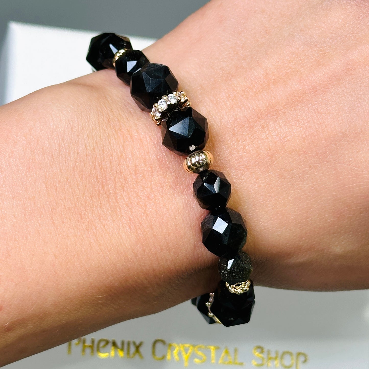 Obsidian (Gold) Design Bracelet 黑曜石（金曜石）設計手串