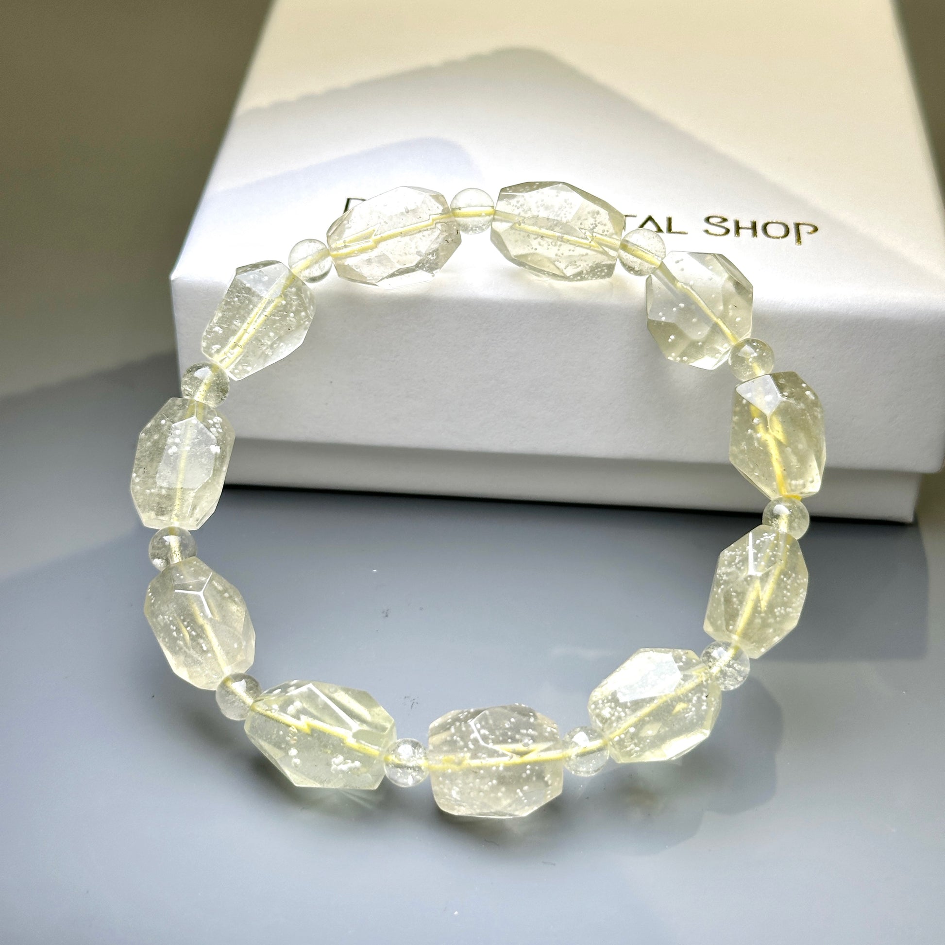 Libyan Gold Tektite Faceted Bracelet 利比亞黃金隕石 切割款 手串
