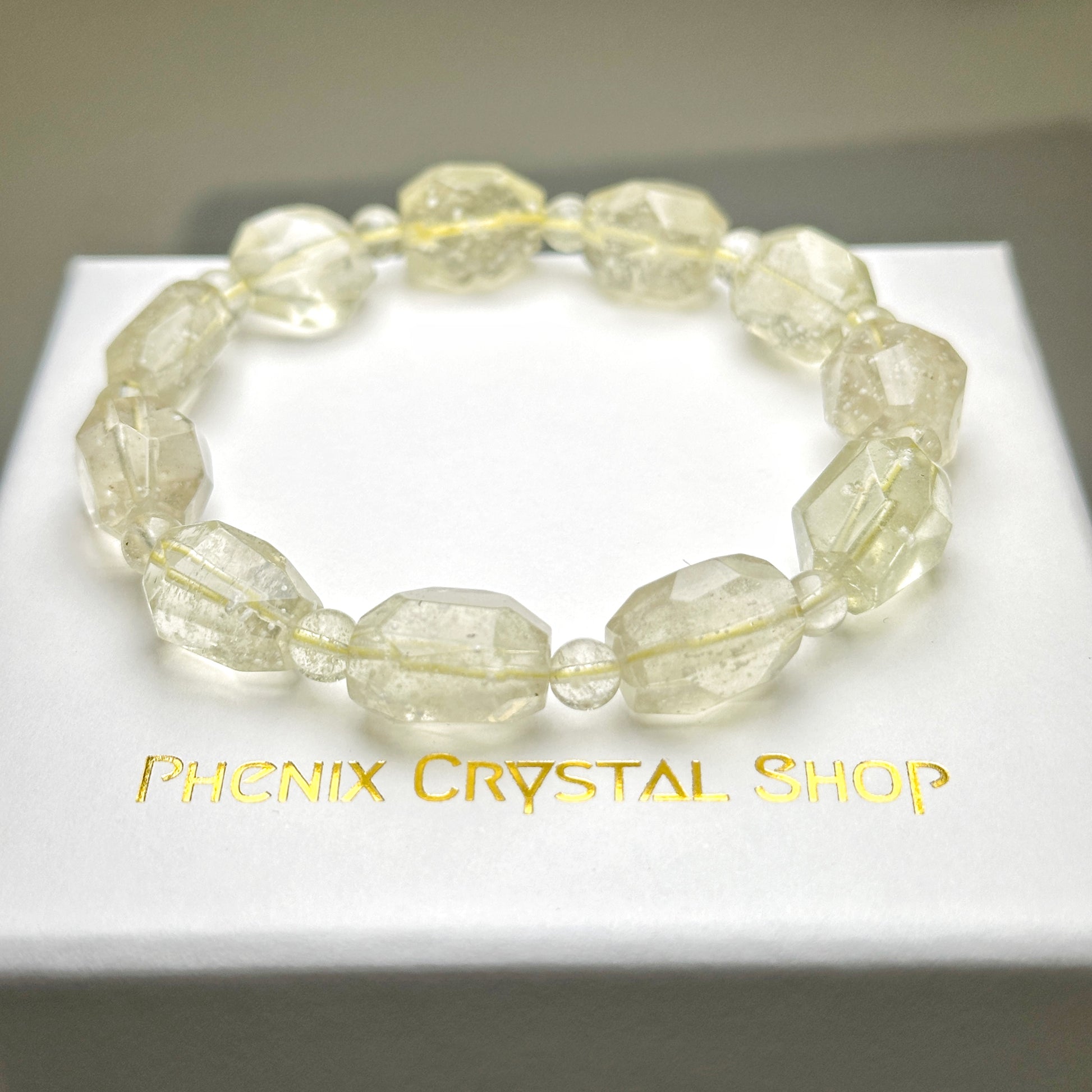 Libyan Gold Tektite Faceted Bracelet 利比亞黃金隕石 切割款 手串