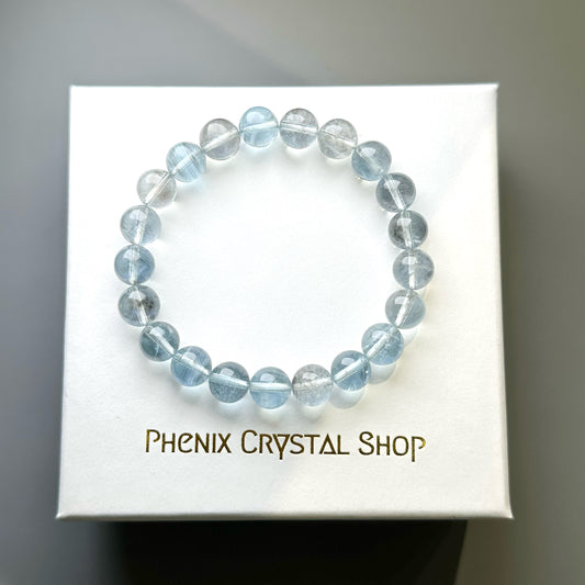 魔鬼海藍寶功效手串Aquamarine  Bracelet 屬水手串 招財水晶 銅鑼灣水晶店 旺角水晶店 屬水水晶