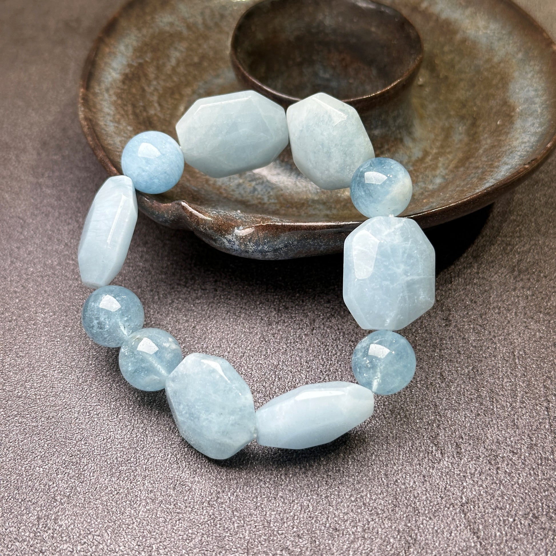 海藍寶 功效 手串 切割款 Aquamarine  Bracelet 屬水手串 水晶設計款 銅鑼灣水晶店 旺角水晶店 屬水水晶 