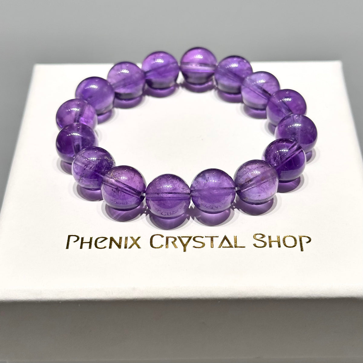 Amethyst Bracelet 烏拉圭紫晶手串 | 手串 bracelet | 正面圖 front view