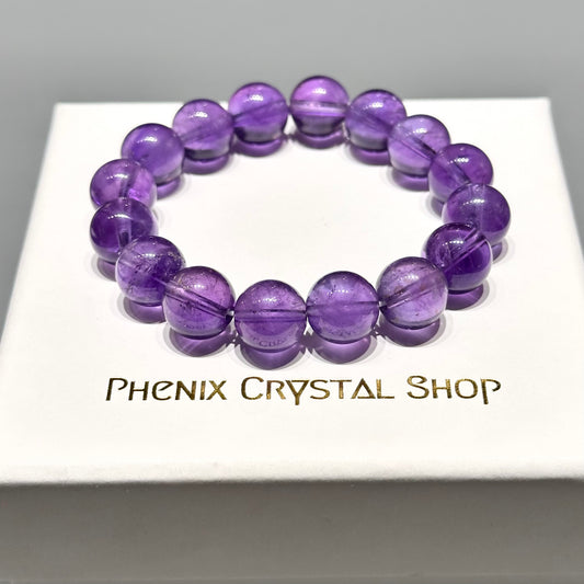 Amethyst Bracelet 烏拉圭紫晶手串 | 手串 bracelet | 正面圖 front view