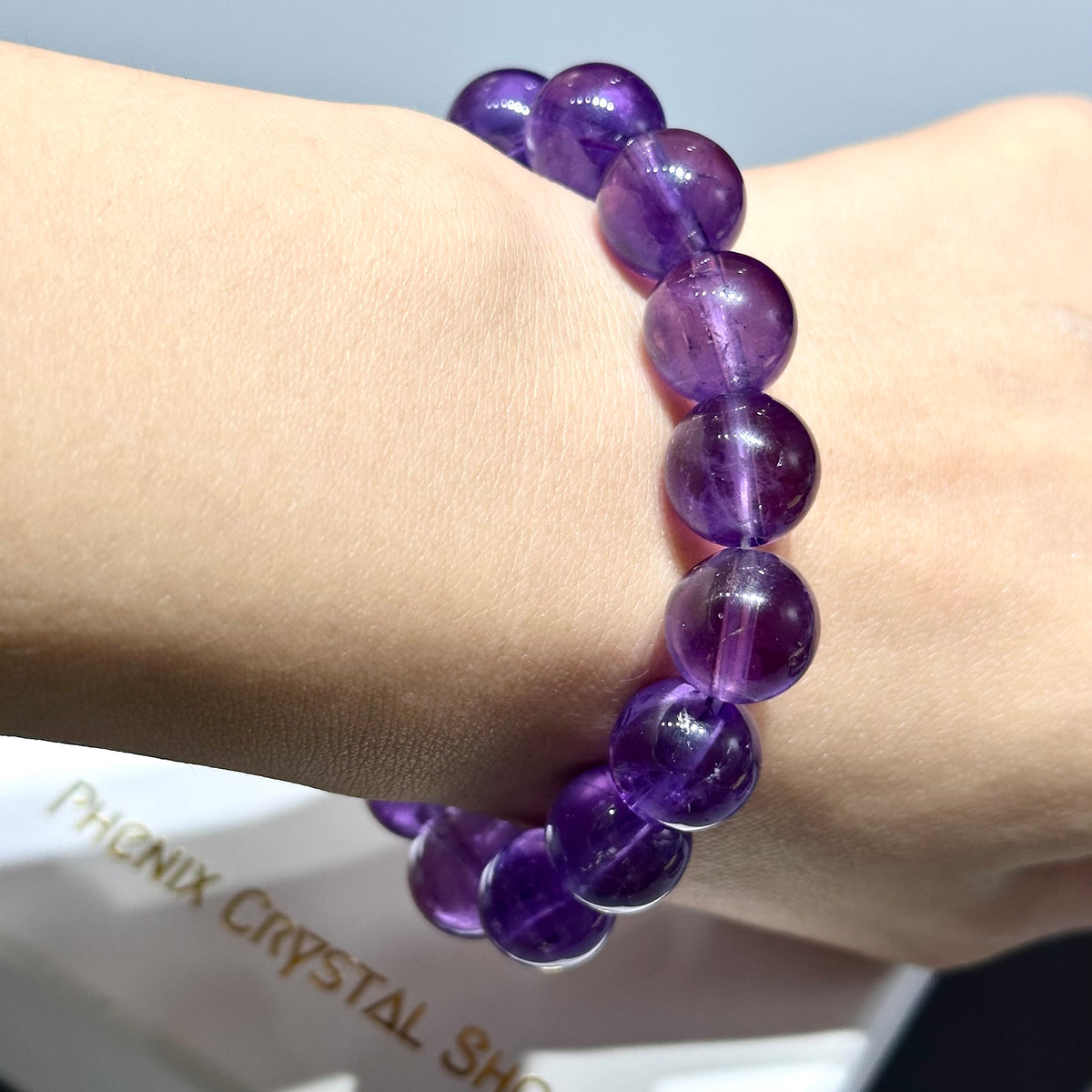 Amethyst Bracelet 烏拉圭紫晶手串 | 手串 bracelet | 側面角度 side angle