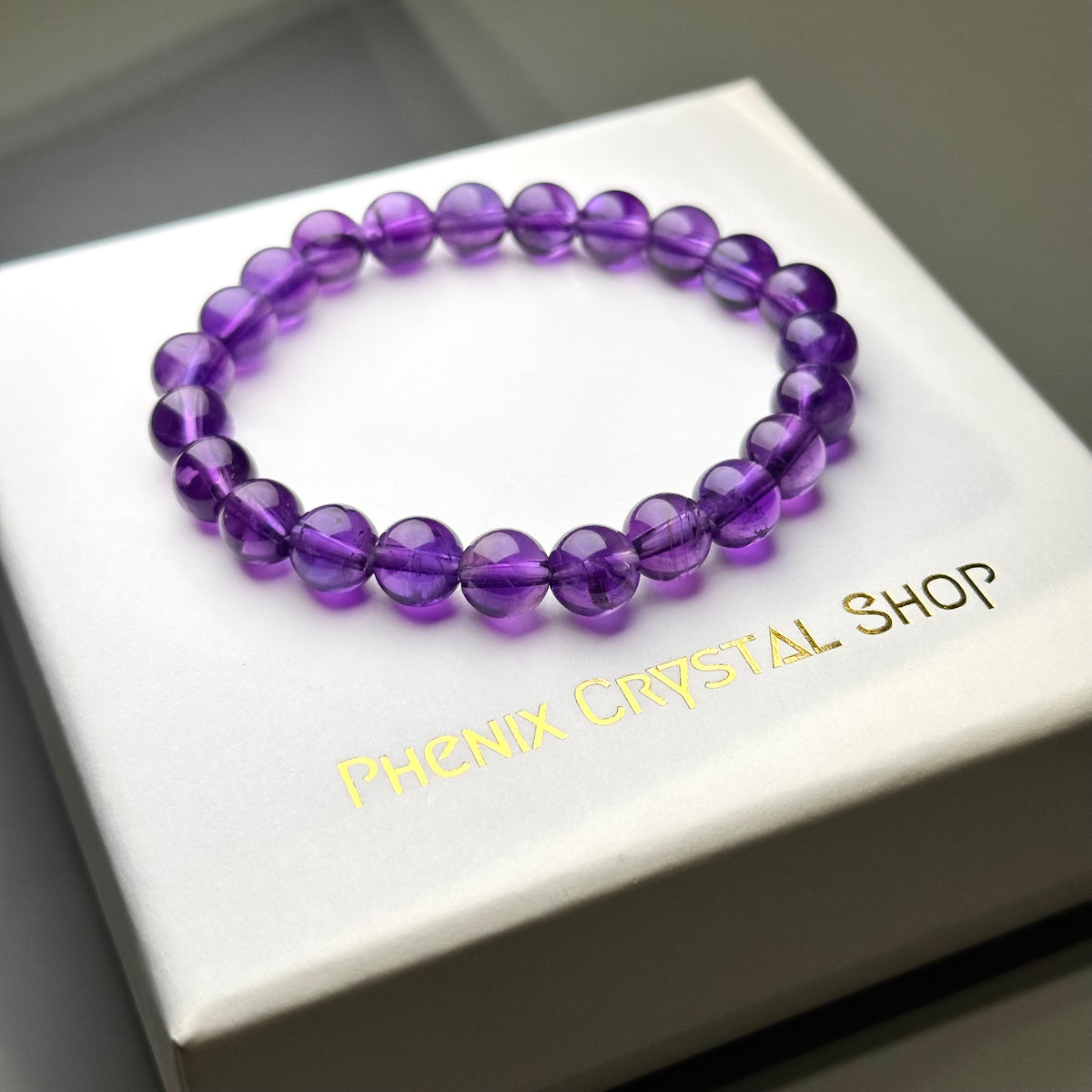 Amethyst Bracelet 烏拉圭紫晶手串 | 手串 bracelet | 正面圖 front view