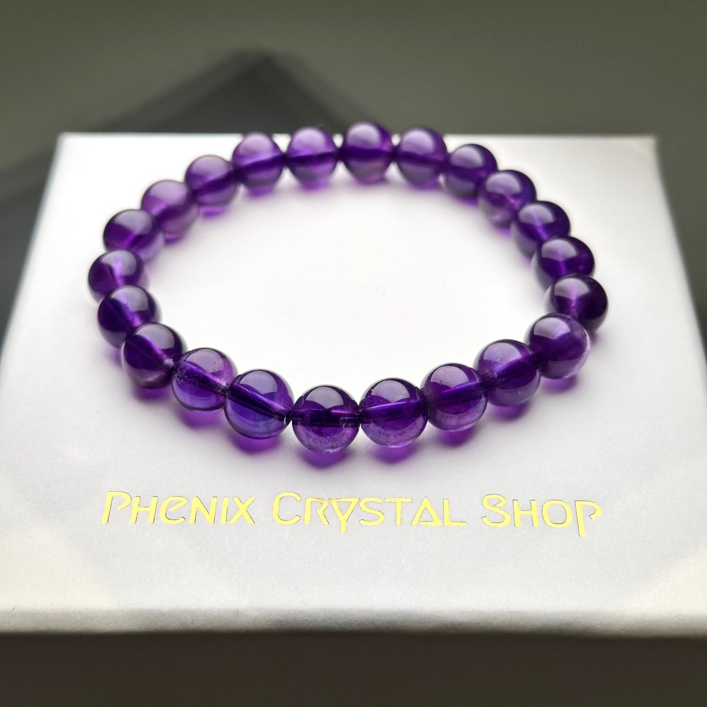 Amethyst Bracelet 烏拉圭紫晶手串 | 手串 bracelet | 正面圖 front view