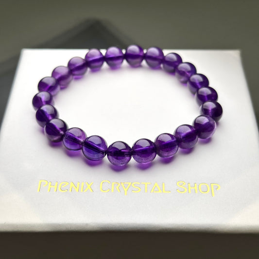 Amethyst Bracelet 烏拉圭紫晶手串 | 手串 bracelet | 正面圖 front view
