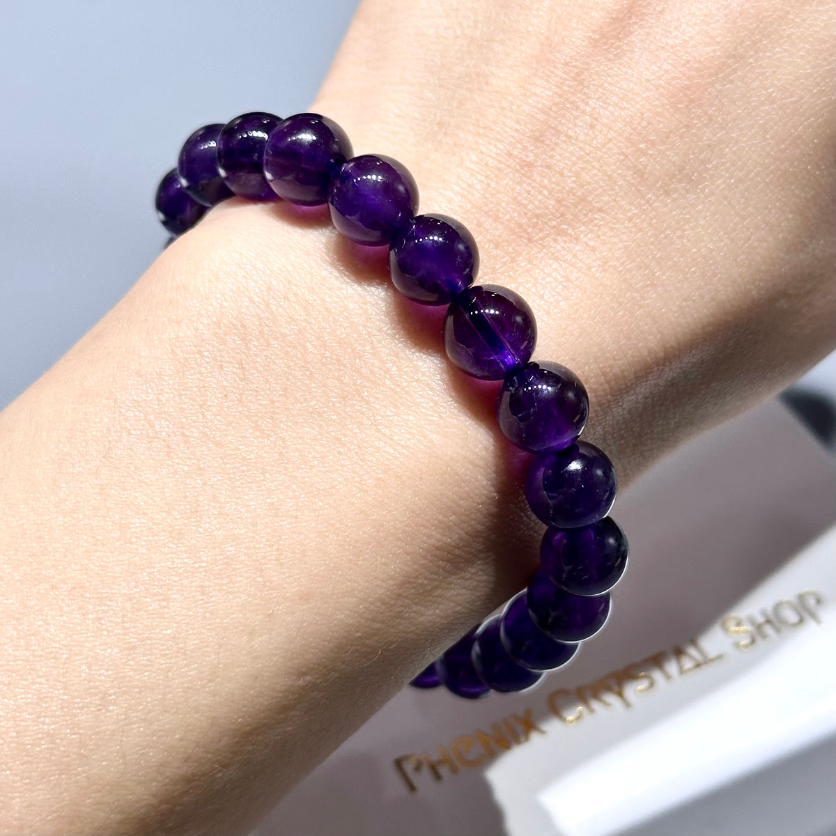 Amethyst Bracelet 烏拉圭紫晶手串 | 手串 bracelet | 側面角度 side angle
