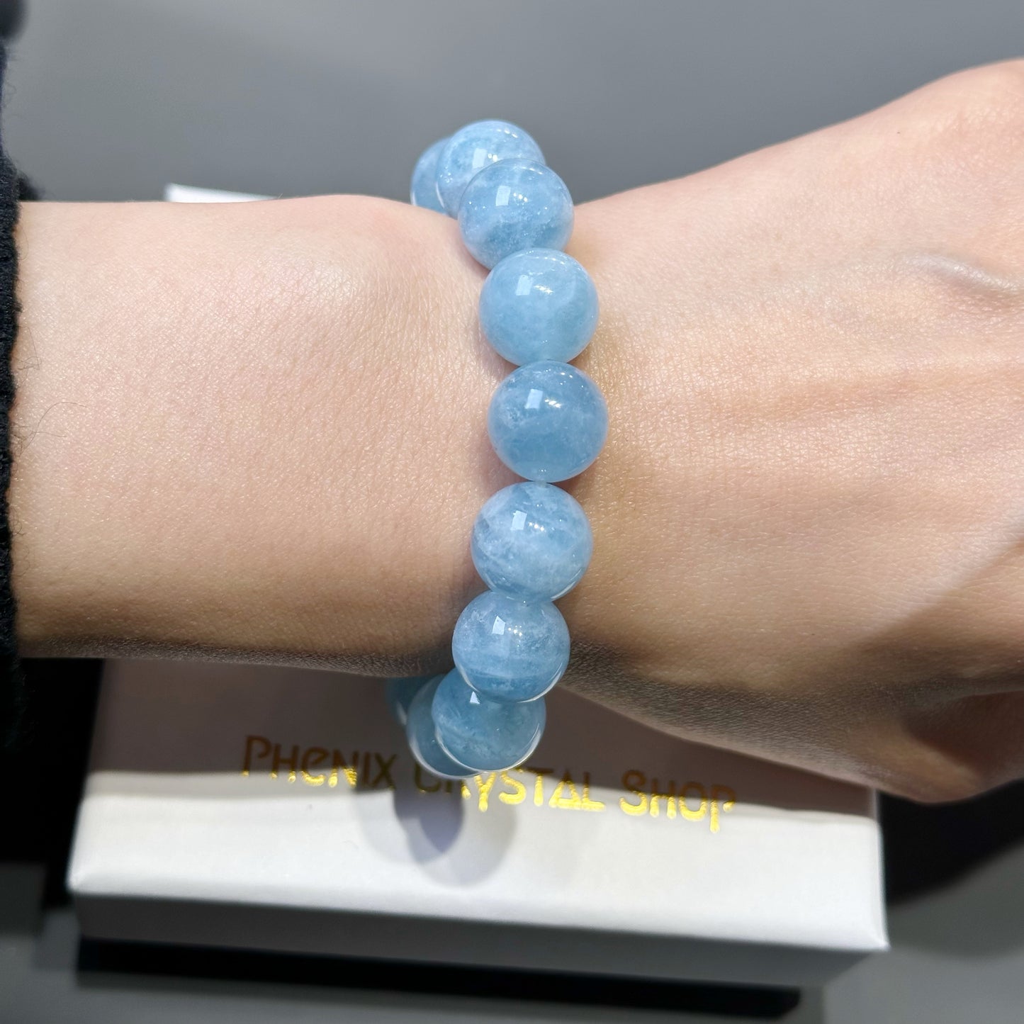 Aquamarine Bracelet 海藍寶手串 | 手串 bracelet | 整體圖 full piece view
