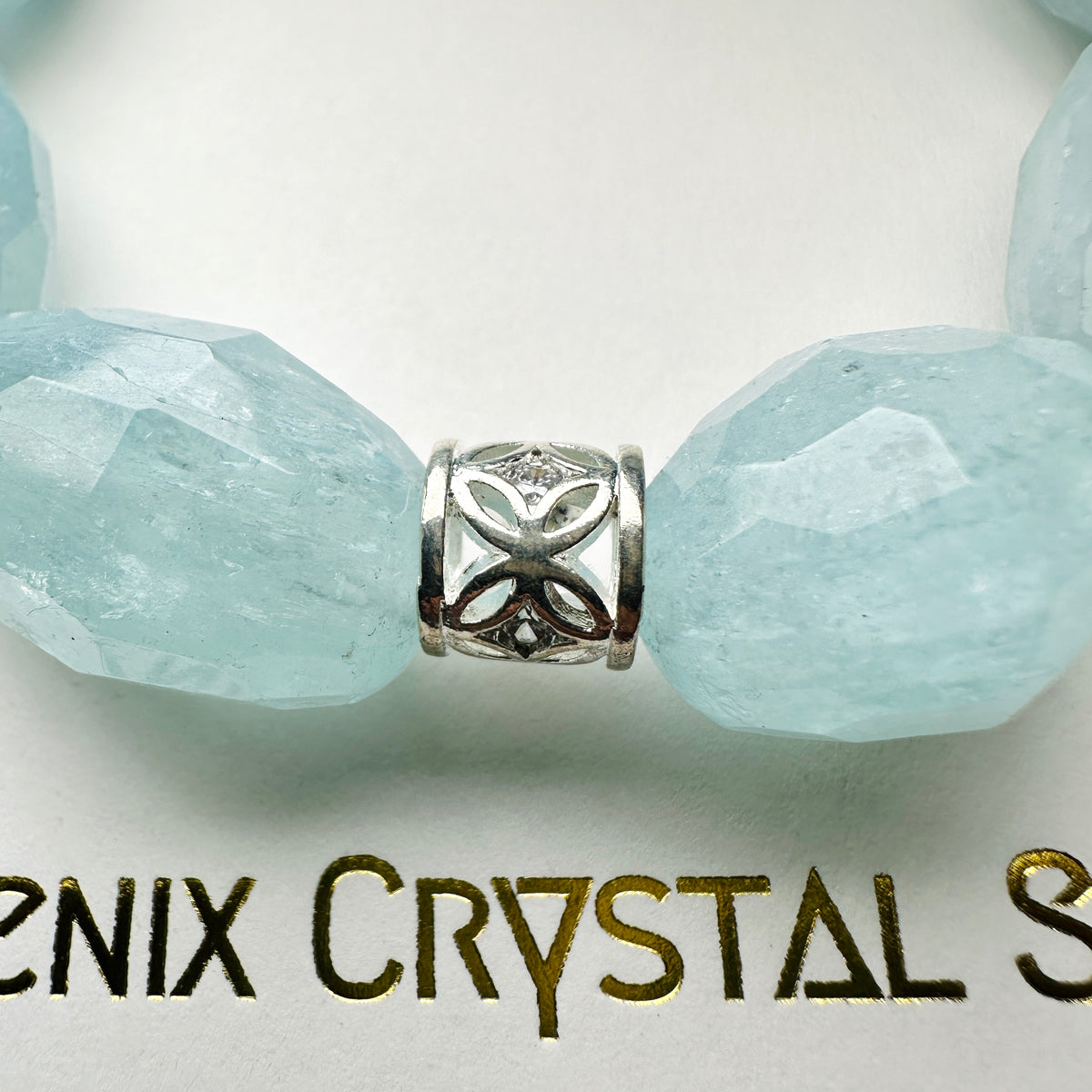 Aquamarine Faceted Bracelet 海藍寶切割款手串 | 手串 bracelet | 整體圖 full piece view