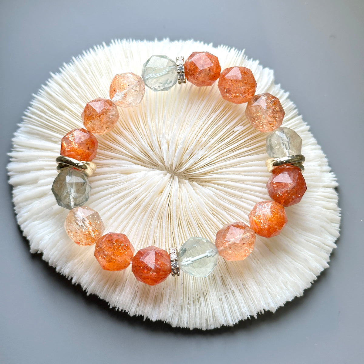 Arusha Sunstone Bracelet Starcut 阿魯沙太陽石手串 12mm | 手串 bracelet | 整體圖 full piece view