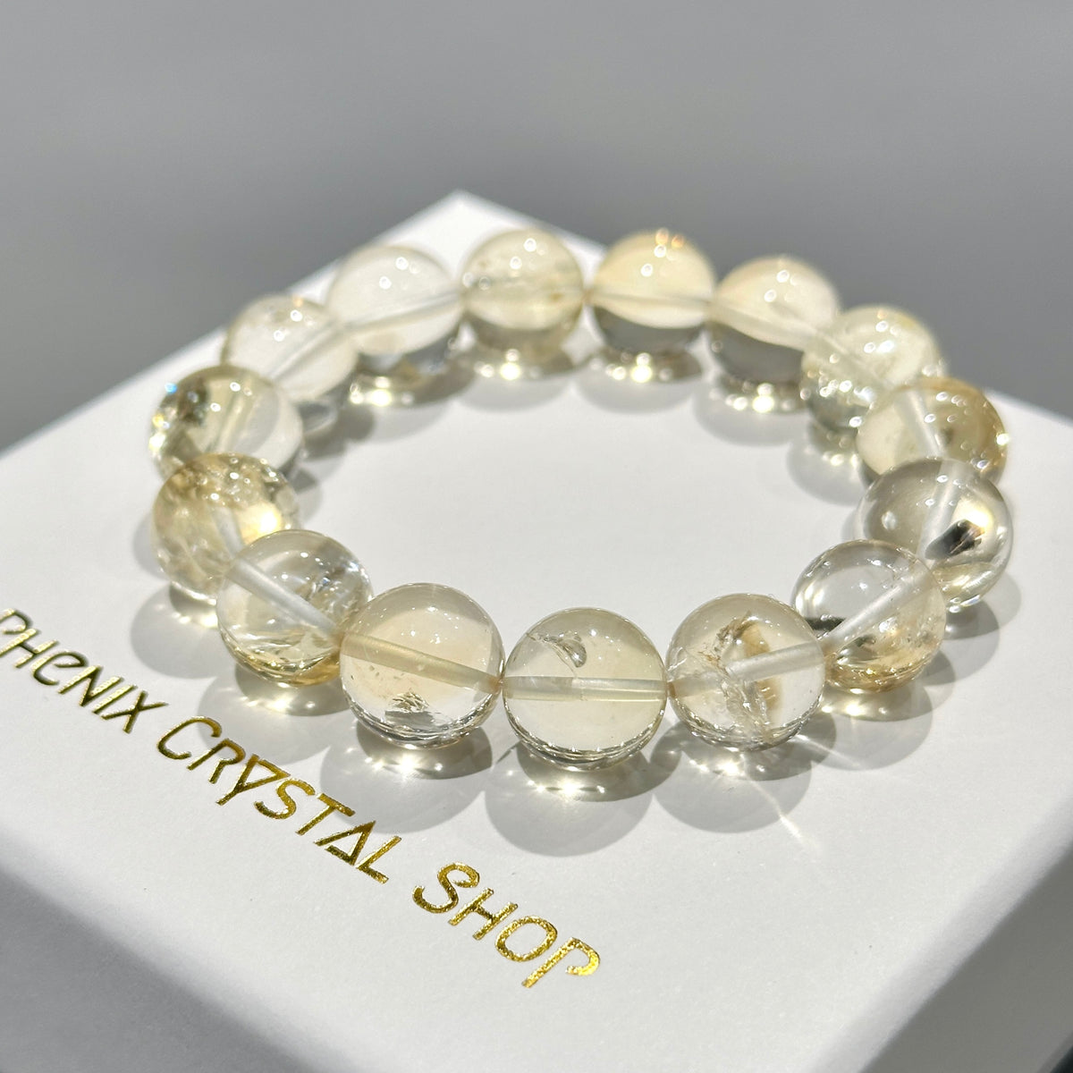 Citrine Bracelet 黃晶手串 | 手串 bracelet | 側面角度 side angle