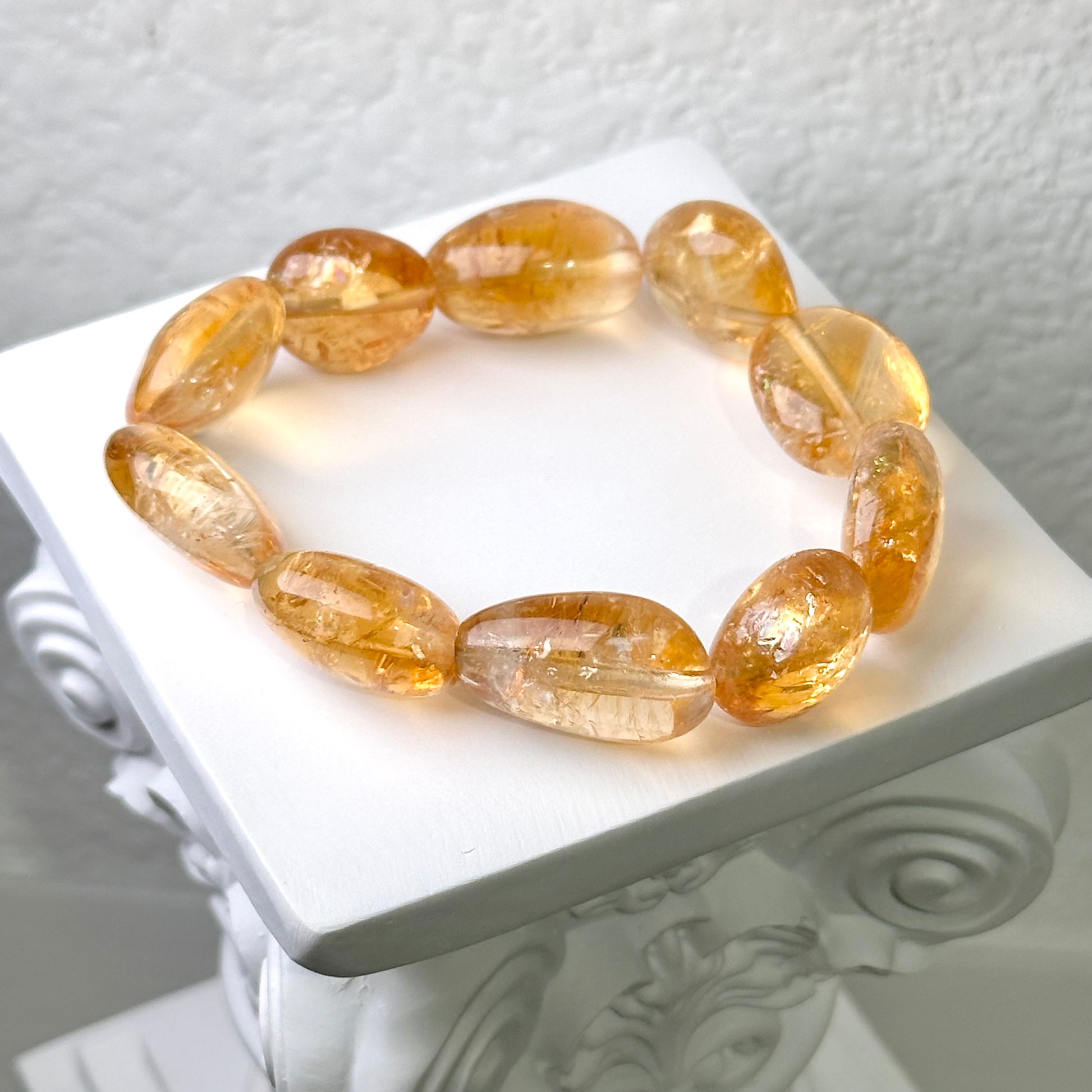 Citrine Irregular Bracelet 黃晶不規則手串 | 手串 bracelet | 整體圖 full piece view