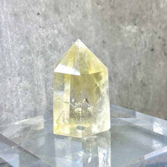 Citrine Point Tower 黃晶柱 02 | 晶柱 crystal-point | 正面圖 front view