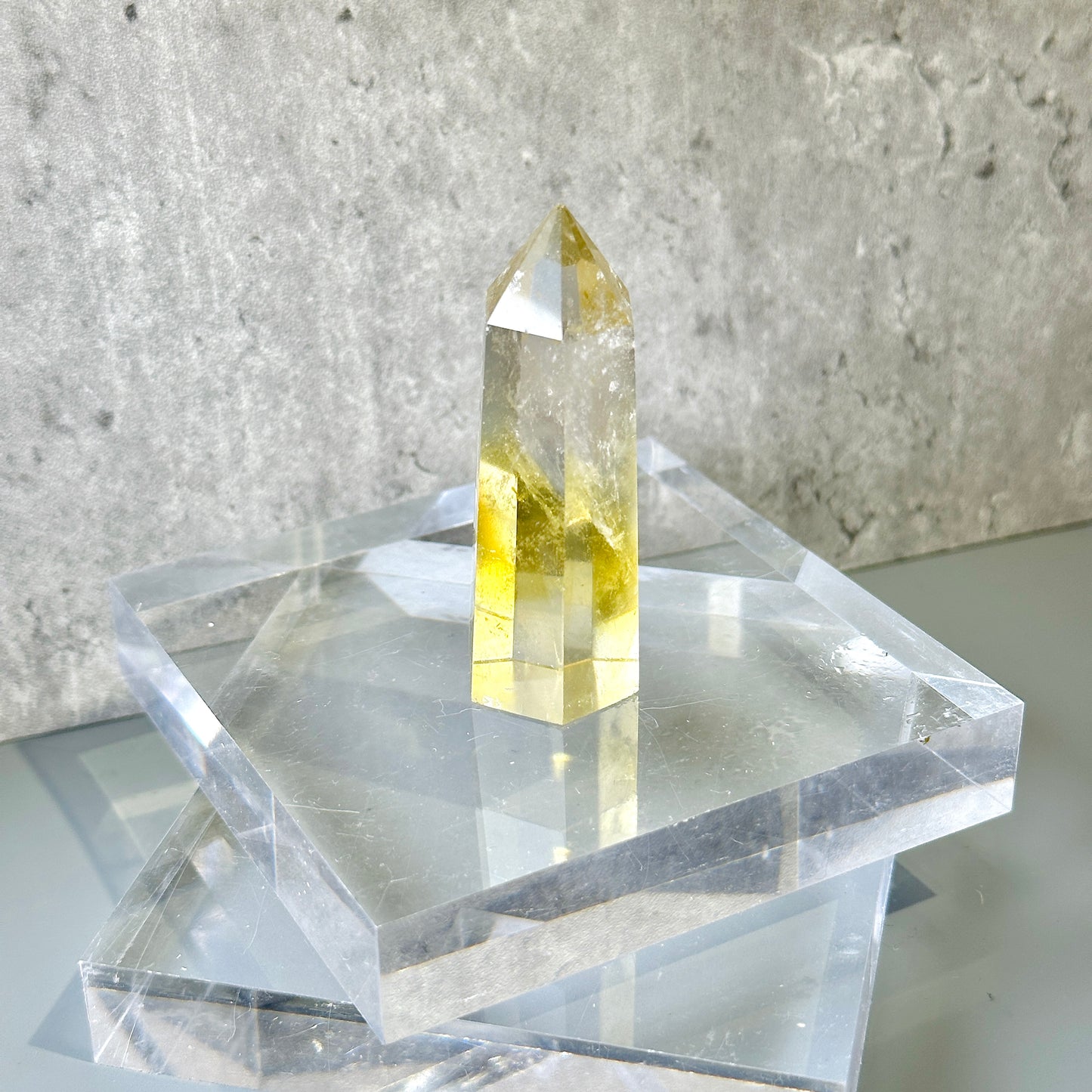 Citrine Point Tower 黃晶柱 03 | 晶柱 crystal-point | 側面角度 side angle