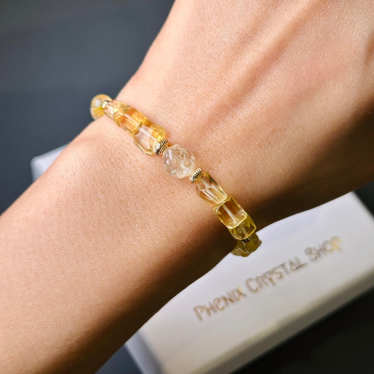 Citrine x Gold Rutilated Bracelet 黃晶x金髮晶手鏈 | 手串 bracelet | Additional angle