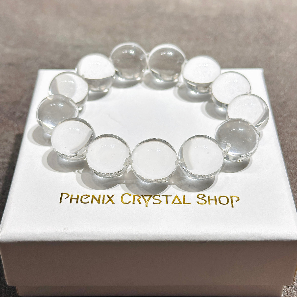 Clear Quartz Bubble Bracelet 白水晶泡泡珠手串 | 手串 bracelet | 正面圖 front view