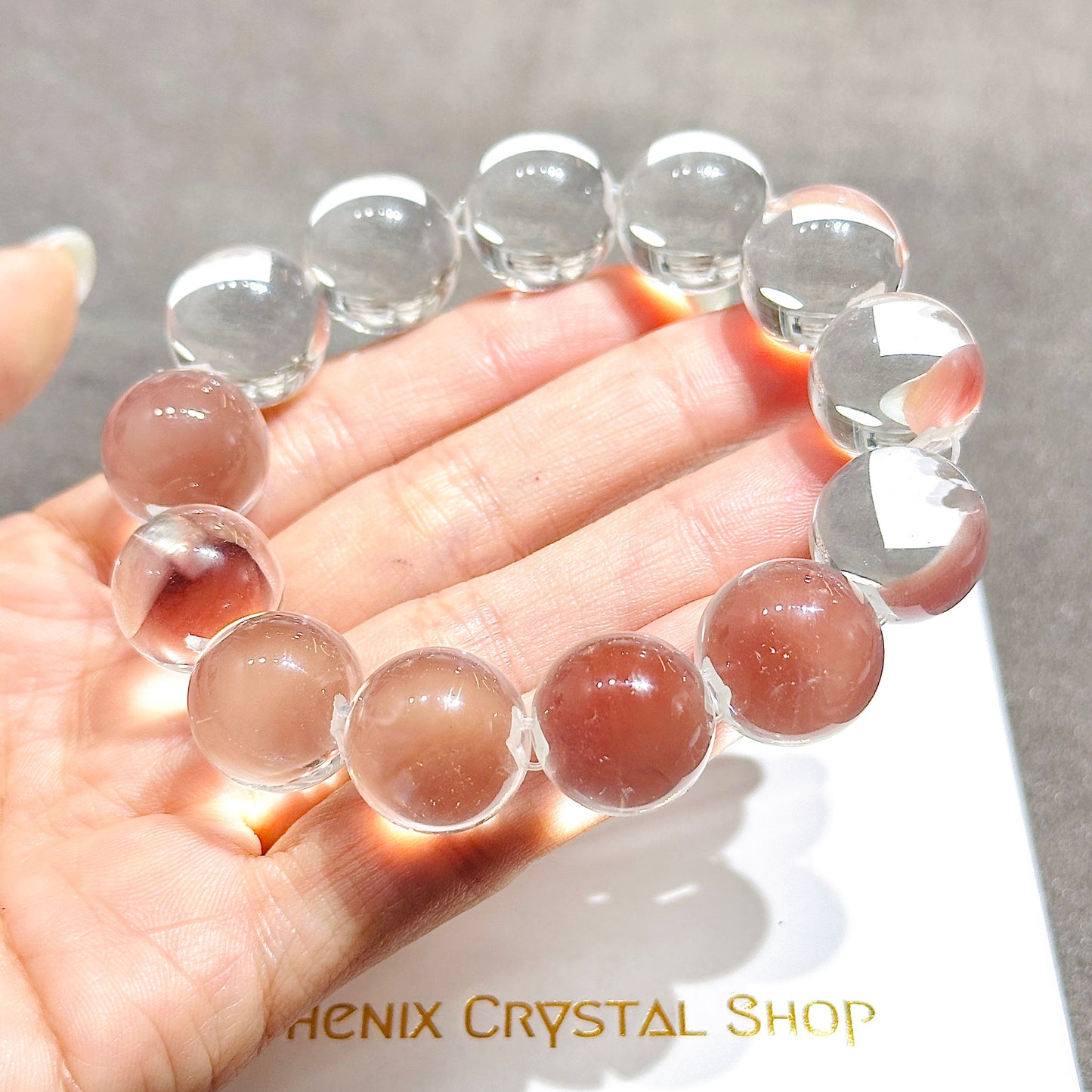 Clear Quartz Bubble Bracelet 白水晶泡泡珠手串 | 手串 bracelet | 整體圖 full piece view