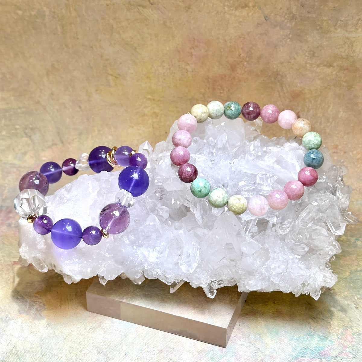 Clear Quartz Cluster 白水晶簇 | 晶簇 cluster | 正面圖 front view