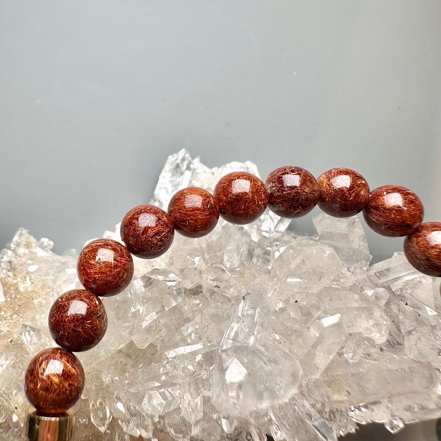 Copper Rutilated Quartz Bracelet 銅髮晶 | 手串 bracelet | 側面角度 side angle