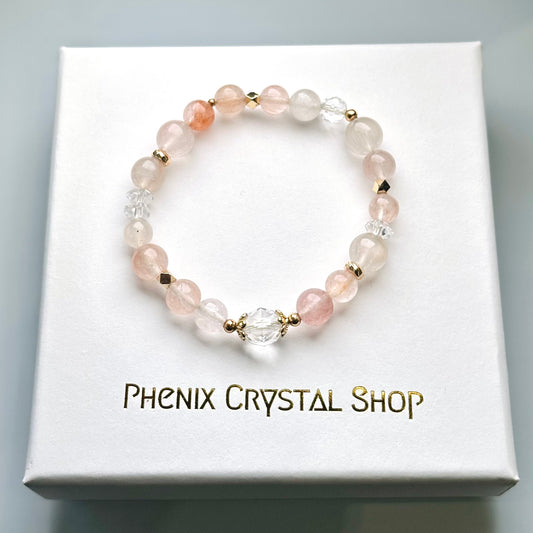 Design Rabbit Hair Quartz 兔毛設計手串 | 手串 bracelet | 正面圖 front view