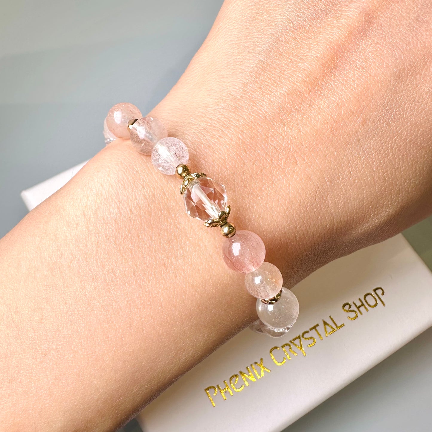 Design Rabbit Hair Quartz 兔毛設計手串 | 手串 bracelet | 紋理特寫 texture detail