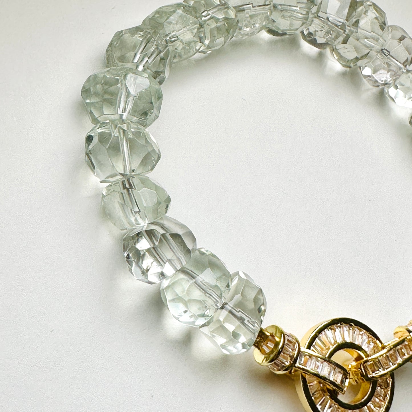 Green Amethyst 綠水晶 | 原礦 raw-crystal | 側面角度 side angle