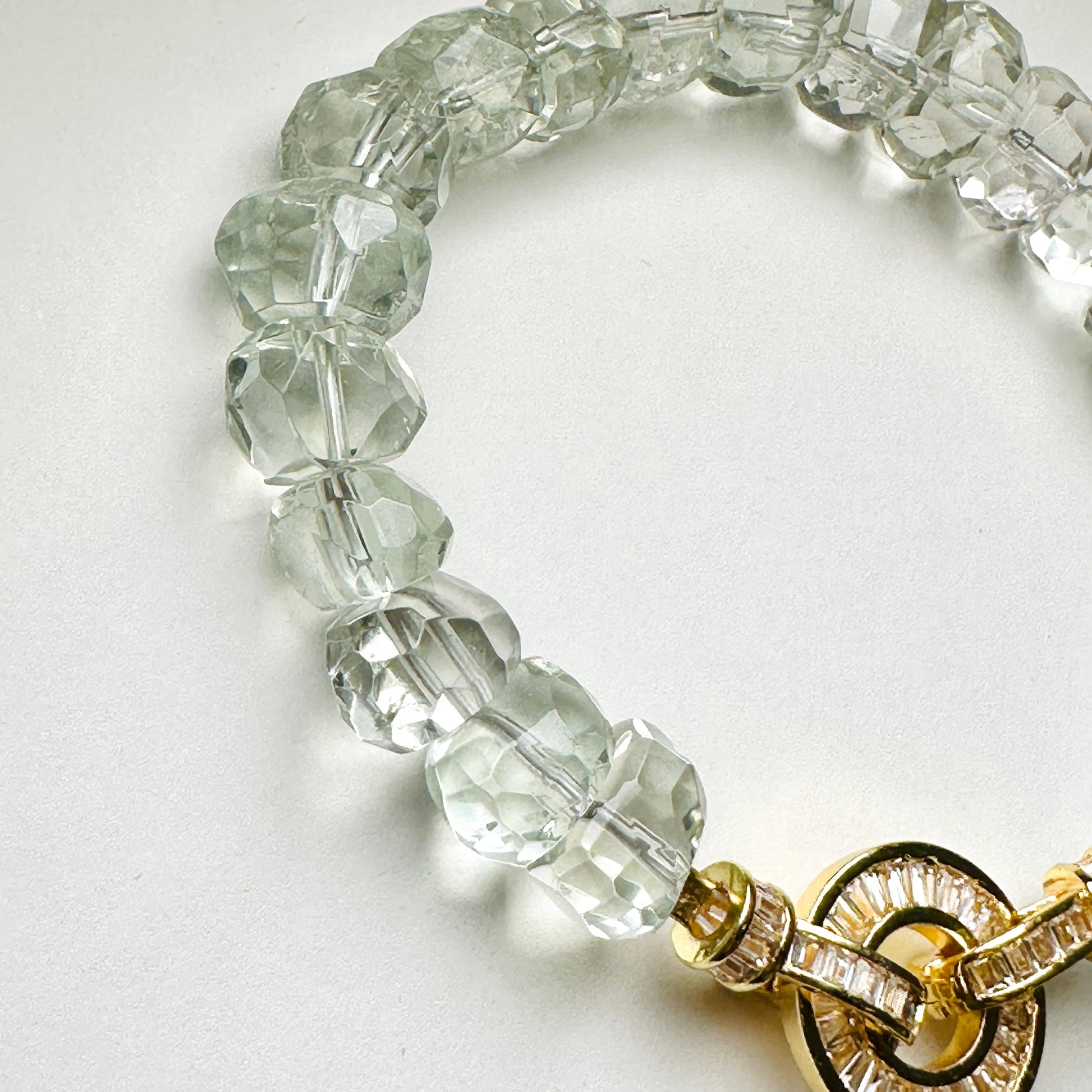 Green Amethyst 綠水晶 | 原礦 raw-crystal | 側面角度 side angle