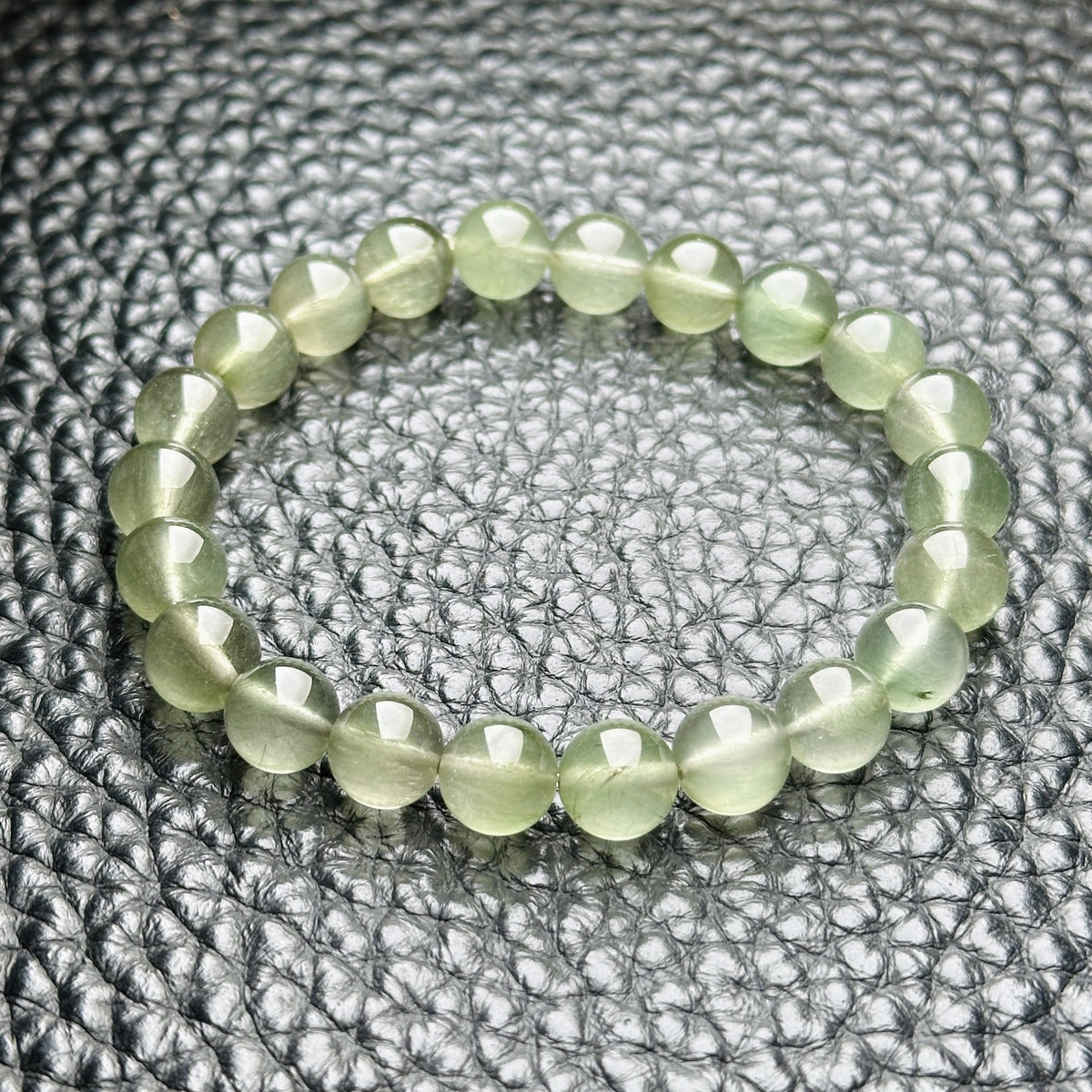 Green Rutilated Quartz 綠髮晶 01 | 原礦 raw-crystal | 正面圖 front view