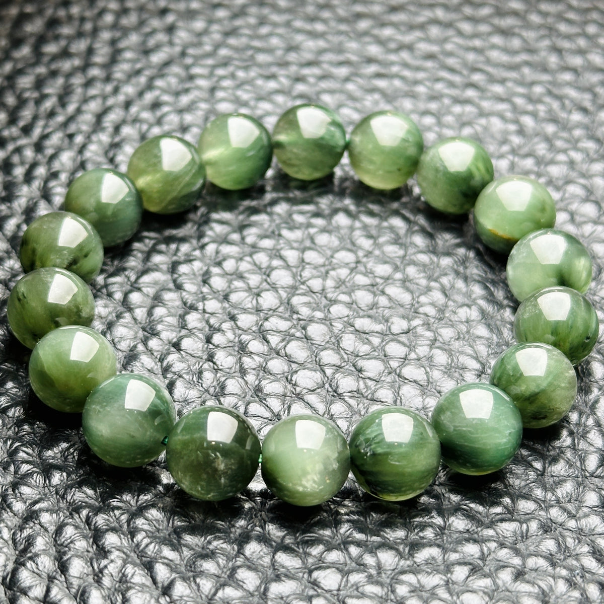 Green Rutilated Quartz Bracelet 綠髮晶 手串 03 | 手串 bracelet | 正面圖 front view