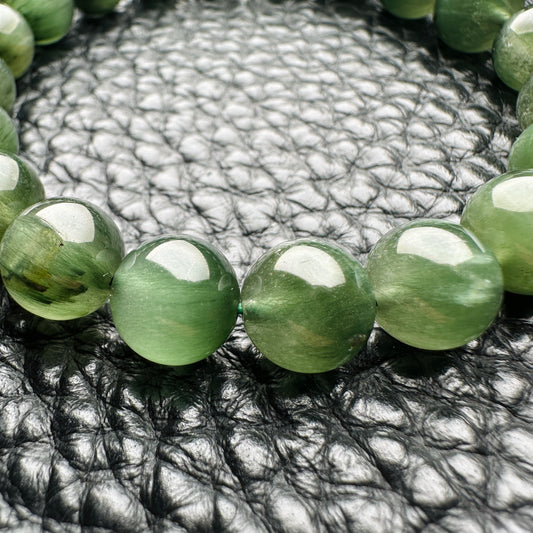 Green Rutilated Quartz Bracelet 綠髮晶 手串 04 | 手串 bracelet | 正面圖 front view