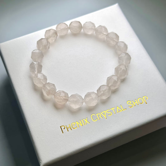 Grey Rabbit Hair Quartz 灰兔毛手串 | 手串 bracelet | 正面圖 front view