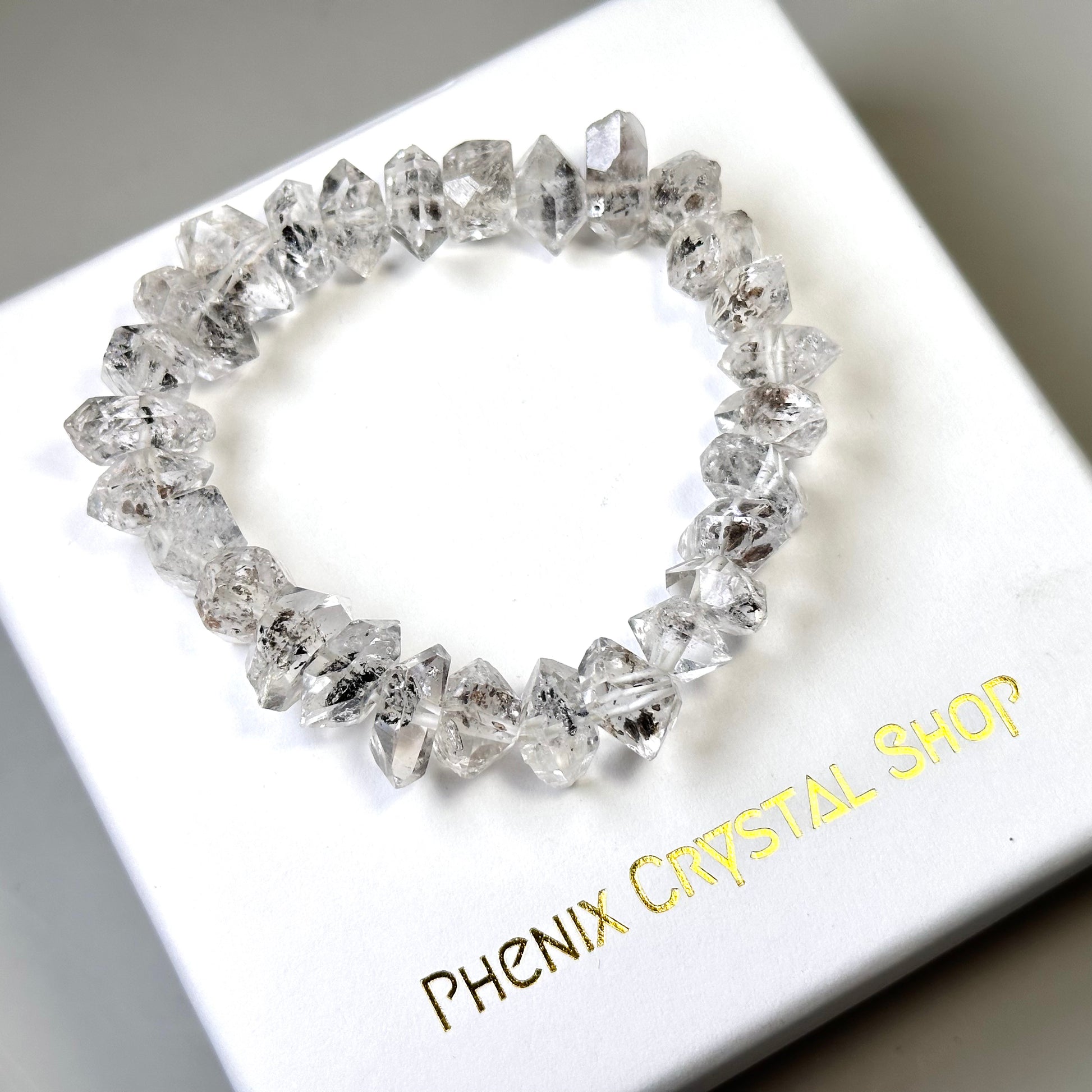 閃靈鑽 Herkimer Diamond (HK02) | 原礦 raw-crystal | 細節特寫 close up detail