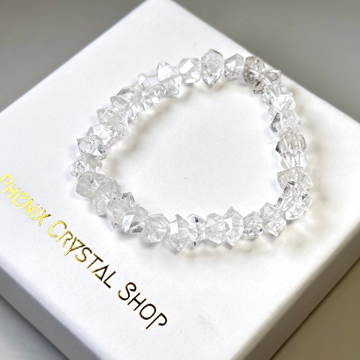 閃靈鑽 Herkimer Diamond (HK03) | 原礦 raw-crystal | 側面角度 side angle
