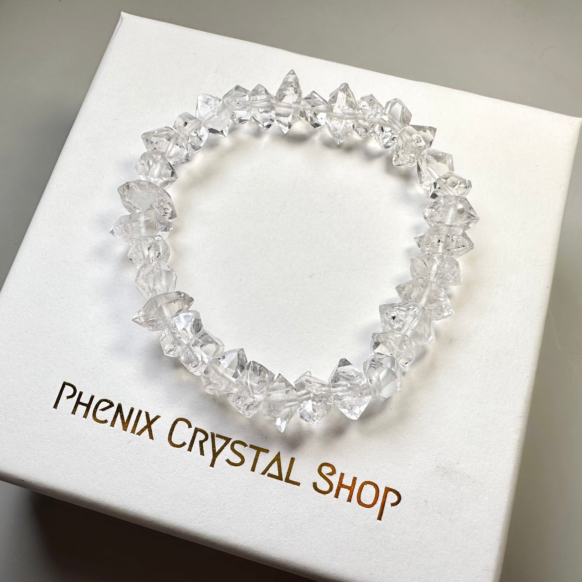 閃靈鑽 Herkimer Diamond (HK04) | 原礦 raw-crystal | 側面角度 side angle