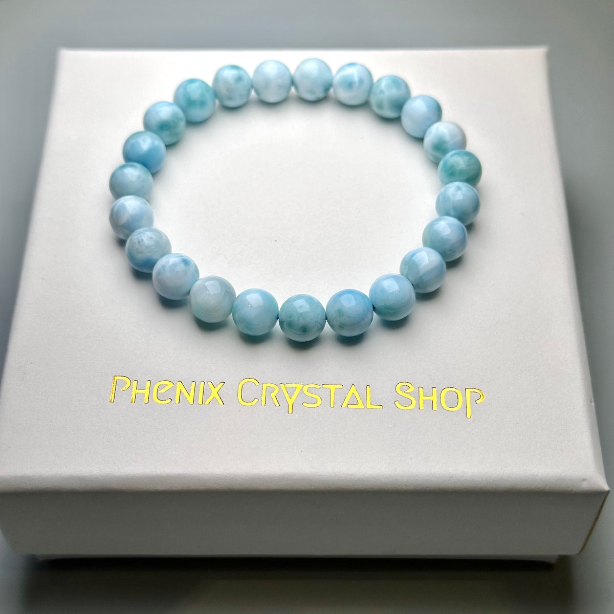 Larimar 海紋石手串 | 手串 bracelet | 紋理特寫 texture detail