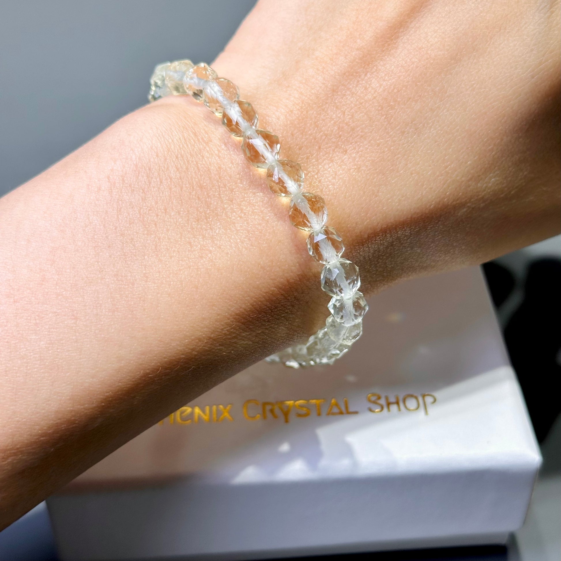 Libyan Gold Tektite Bracelet 利比亞黃金隕石手串 Starcut | 手串 bracelet | 正面圖 front view