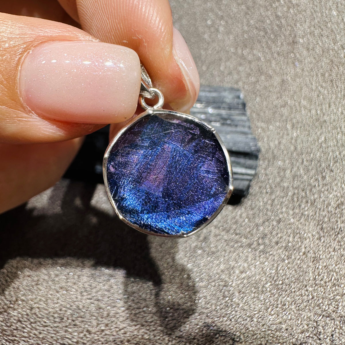 Meteorite Blue Star of David Pendant 天鐵藍色大衞星吊墜 | 吊墜 pendant | 整體圖 full piece view